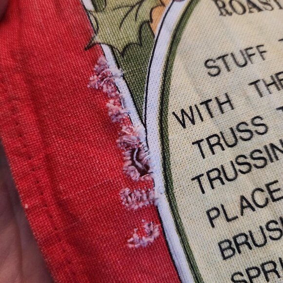 Vintage Holiday Towel, Vista Christmas Recipes Cotton Tea Towel, Made in Britain - Picture 15 of 15